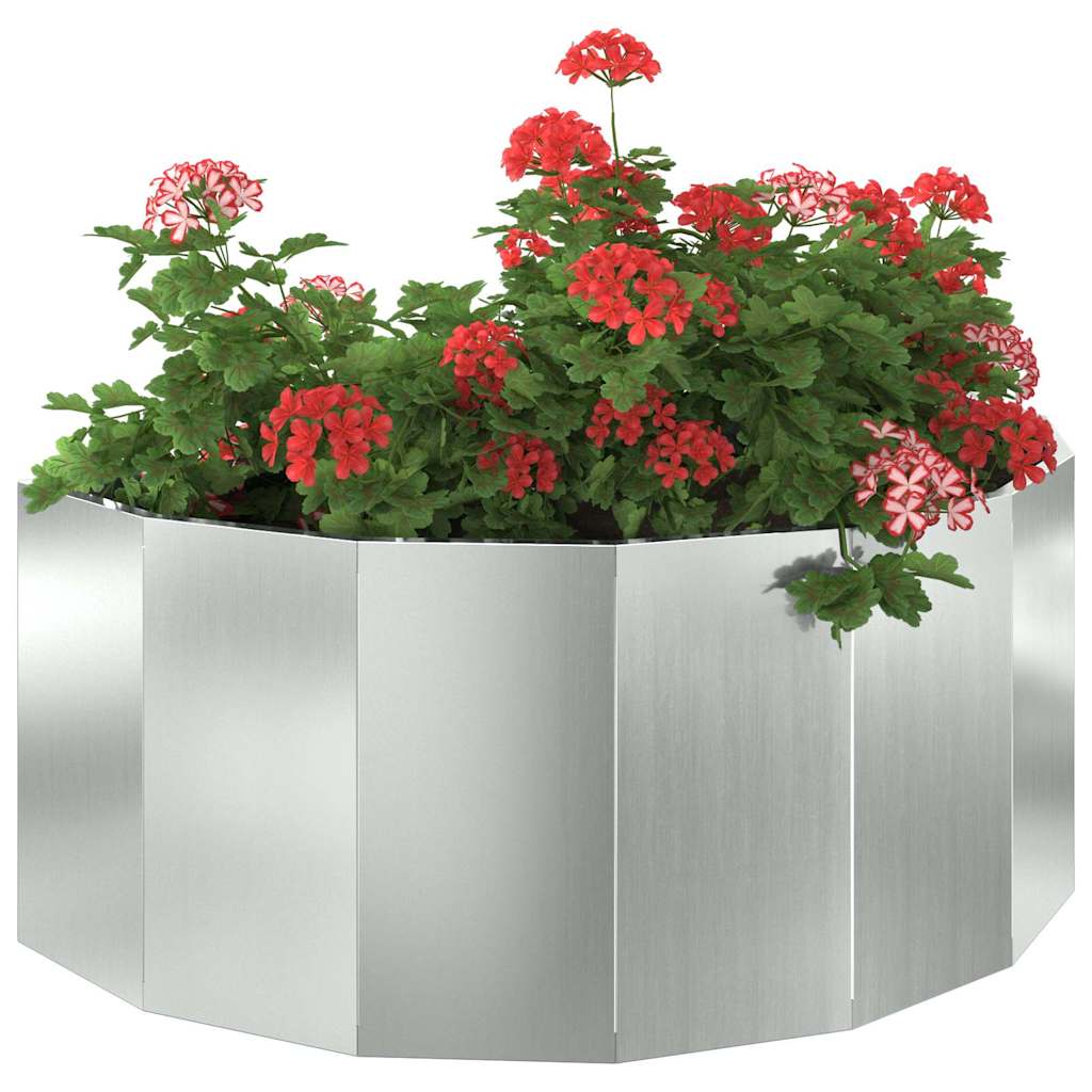 vidaXL Donica Srebrny 90 x 45 x 35 cm Stal Galwanizowana