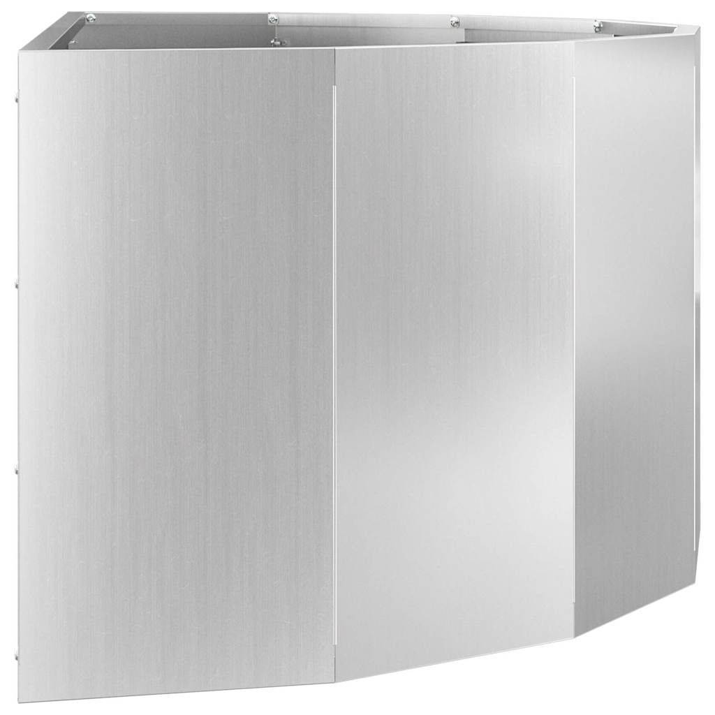 vidaXL Donica Srebrny 90 x 45 x 35 cm Stal Galwanizowana