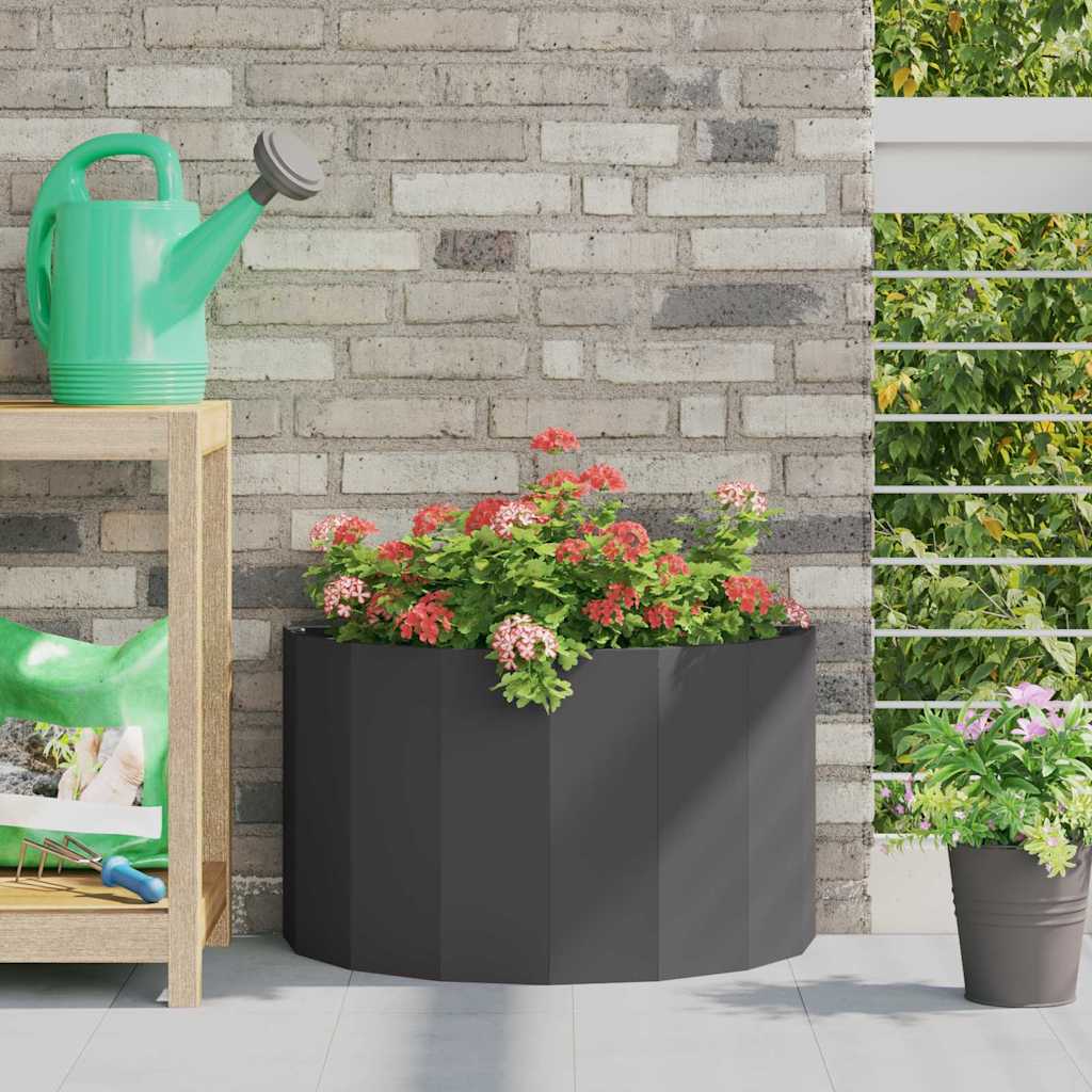 vidaXL Donica Czarny 60 x 30 x 35 cm Stal