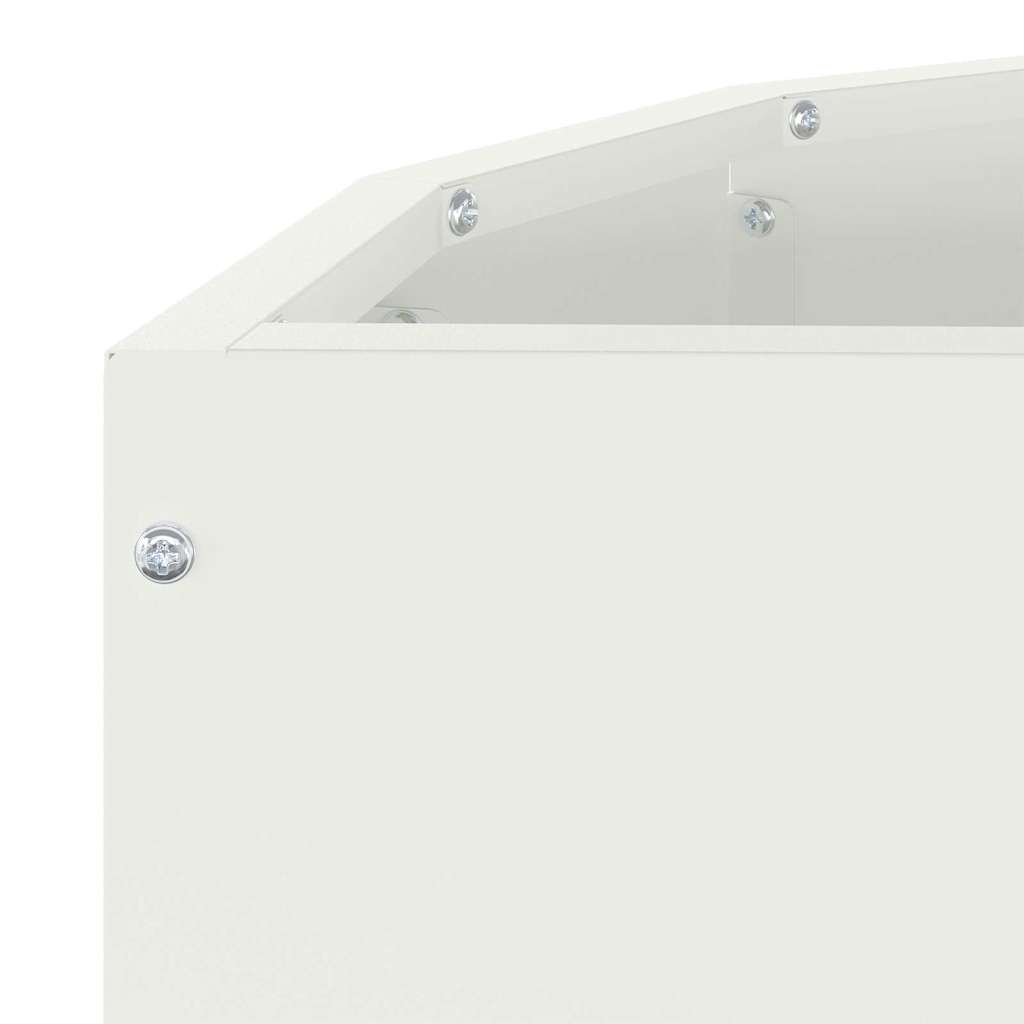 vidaXL Donica Biały 60 x 30 x 35 cm Stal