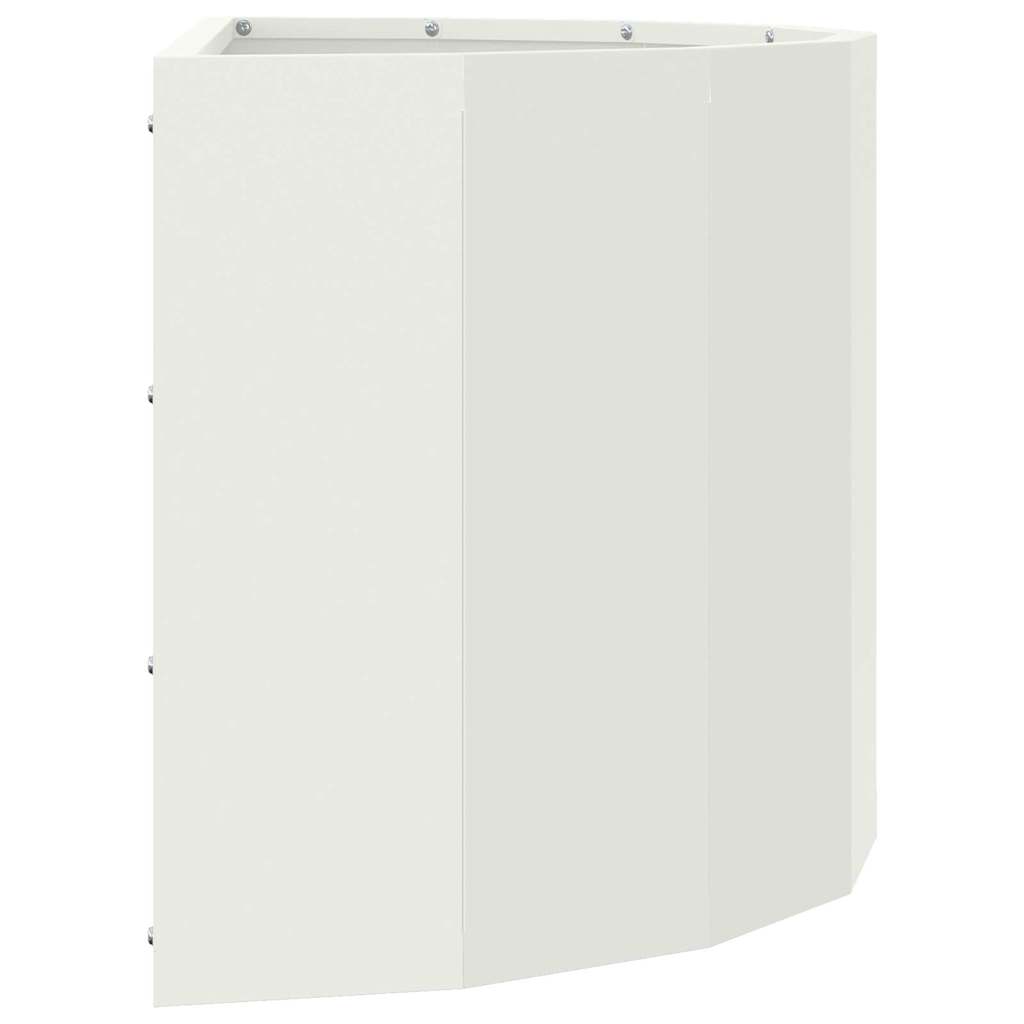 vidaXL Donica Biały 60 x 30 x 35 cm Stal