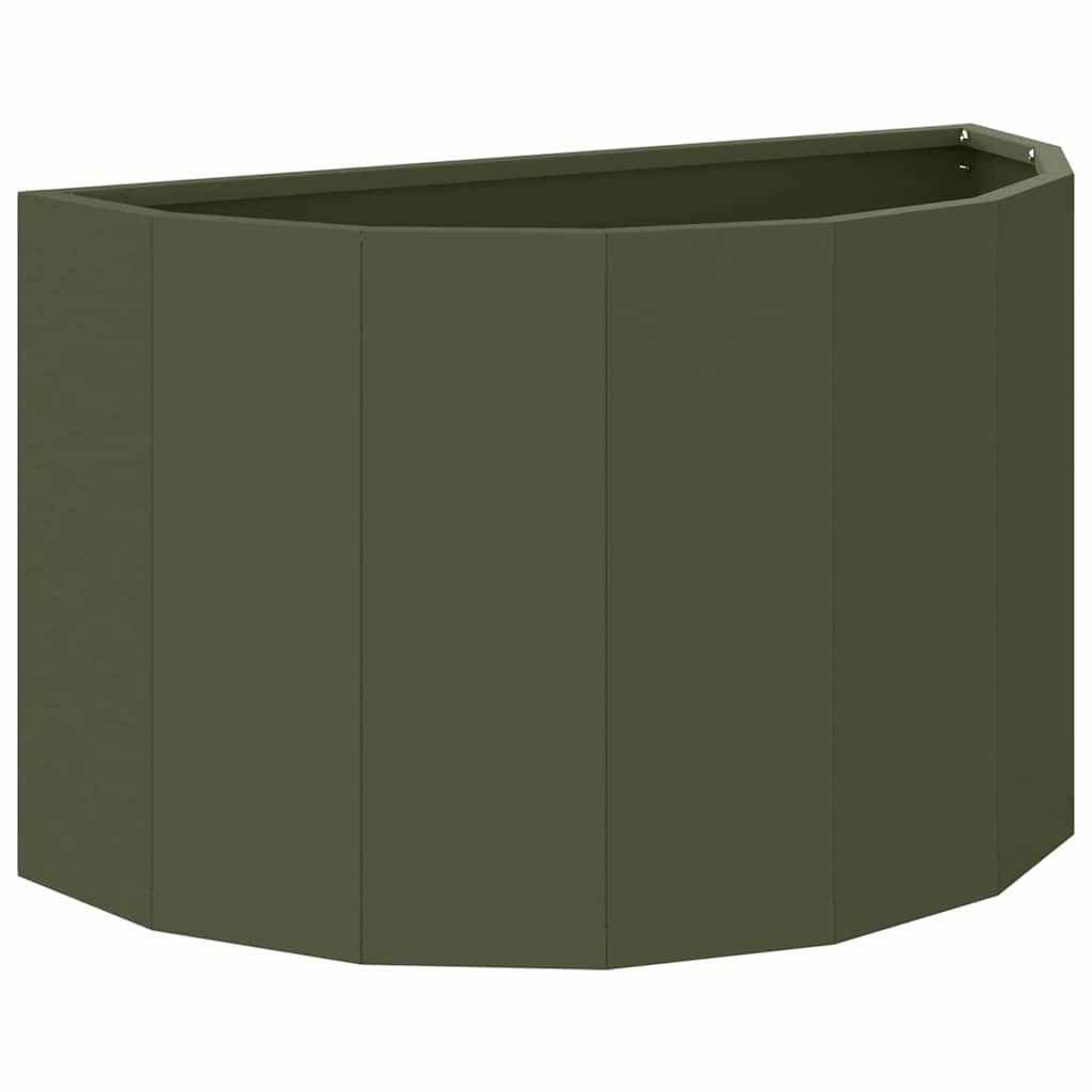 vidaXL Donica Zielony oliwkowy 60 x 30 x 35 cm Stal