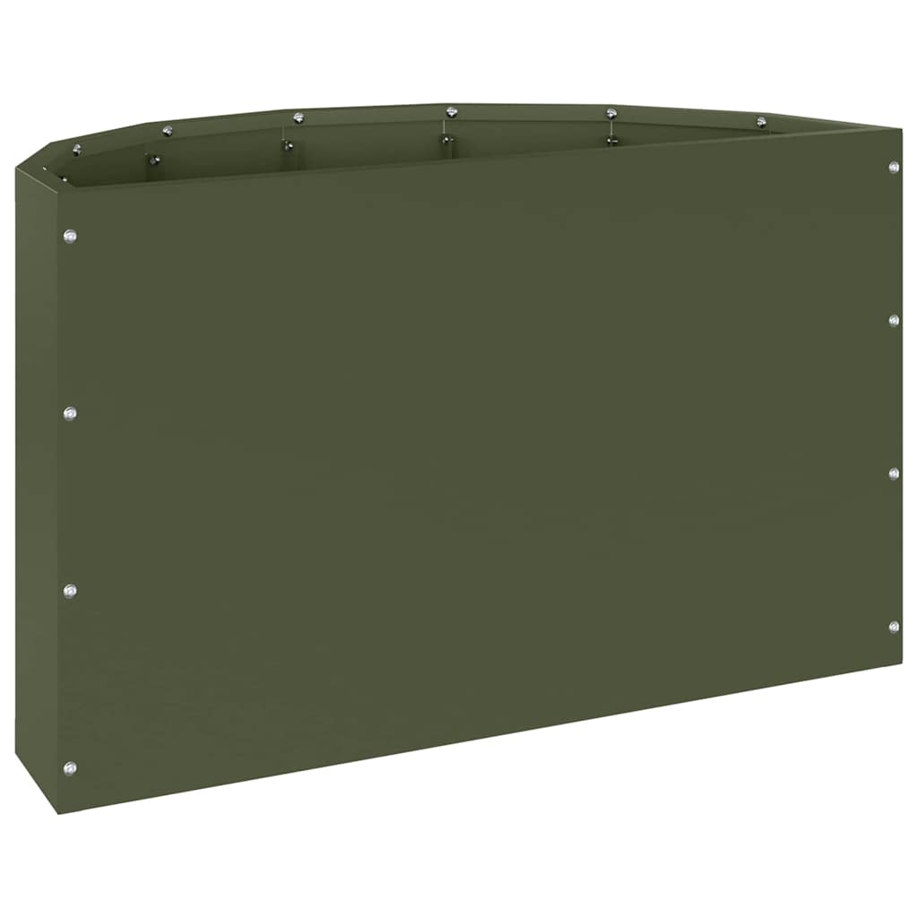 vidaXL Donica Zielony oliwkowy 60 x 30 x 35 cm Stal