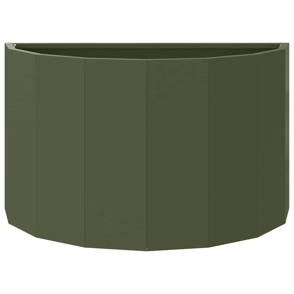 vidaXL Donica Zielony oliwkowy 60 x 30 x 35 cm Stal