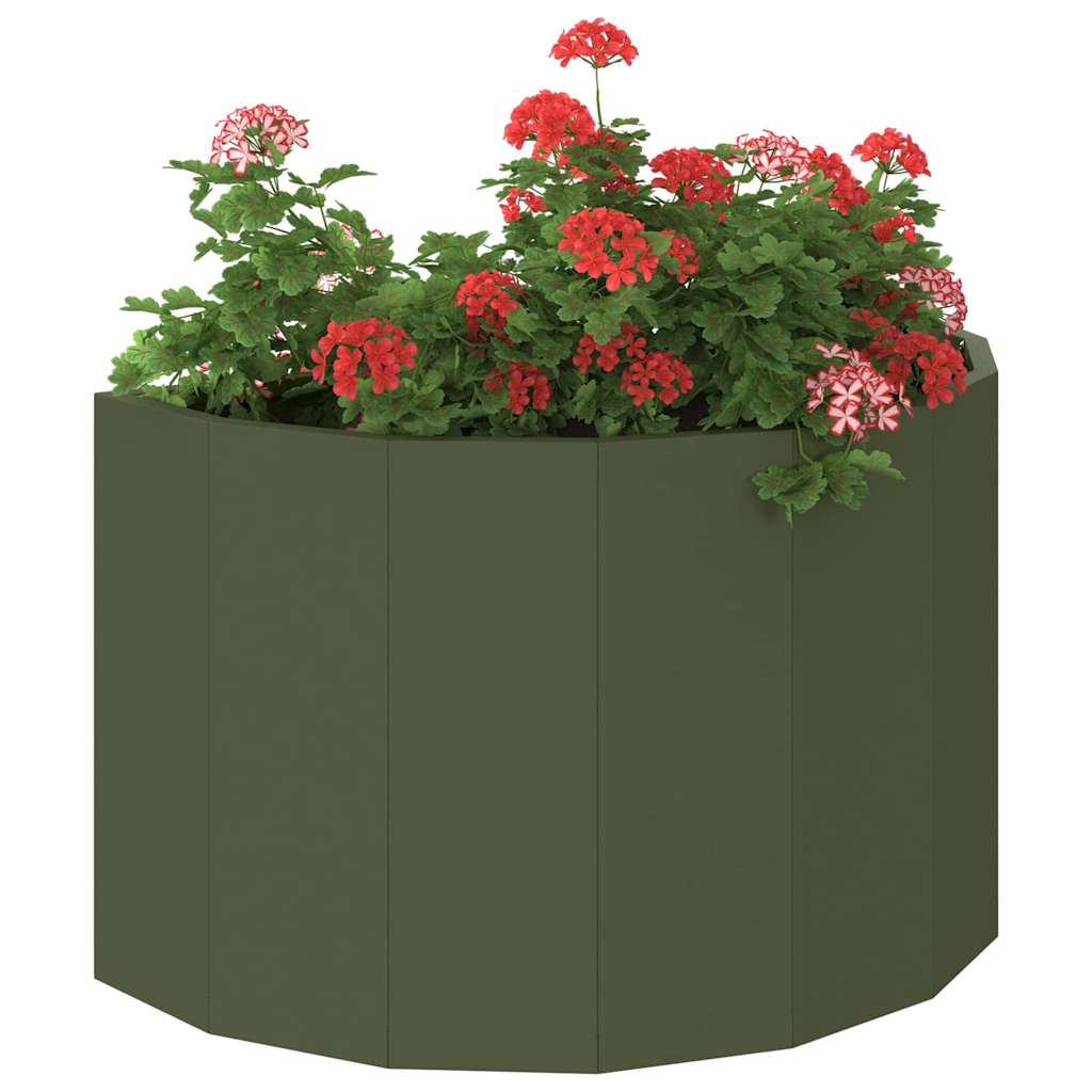 vidaXL Donica Zielony oliwkowy 60 x 30 x 35 cm Stal