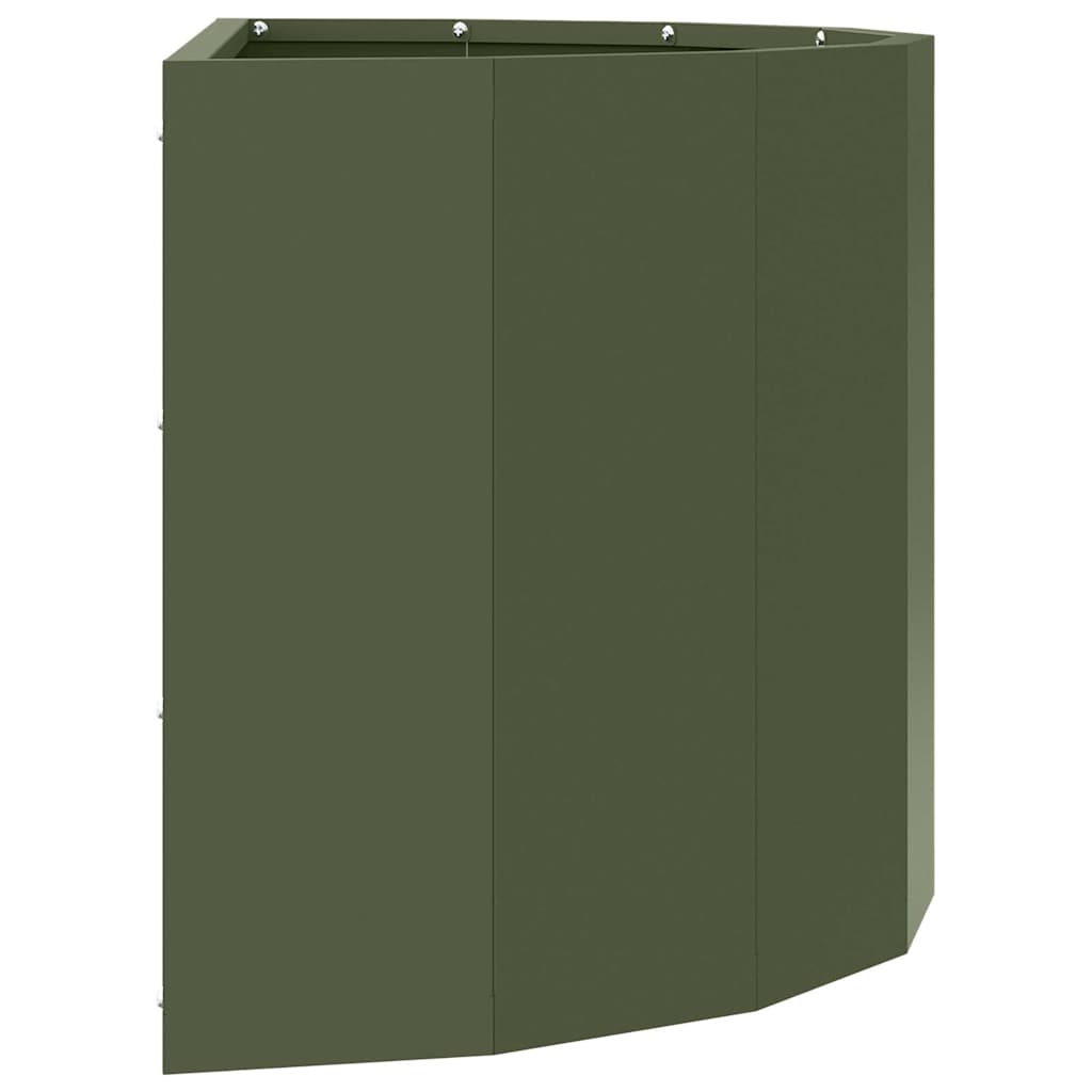 vidaXL Donica Zielony oliwkowy 60 x 30 x 35 cm Stal