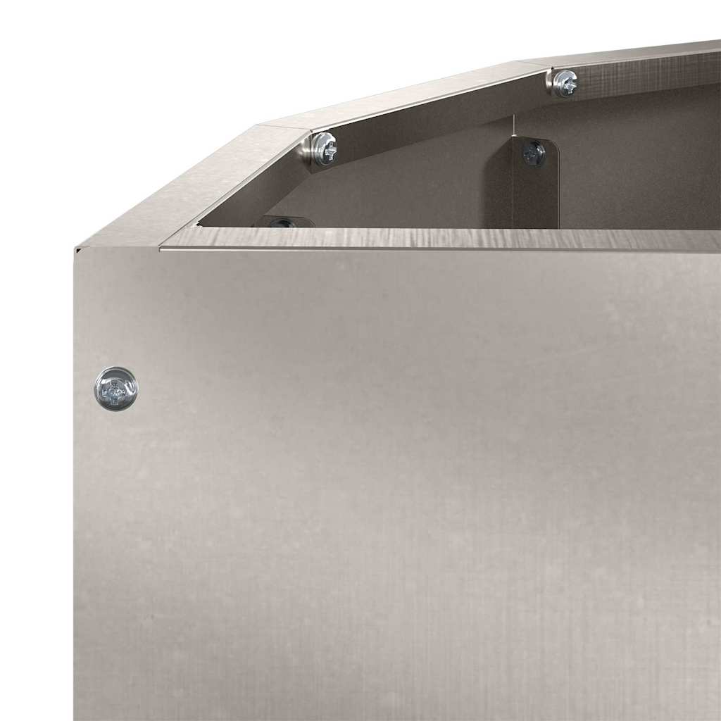 vidaXL Donica Srebrny 60 x 30 x 35 cm Stal nierdzewna