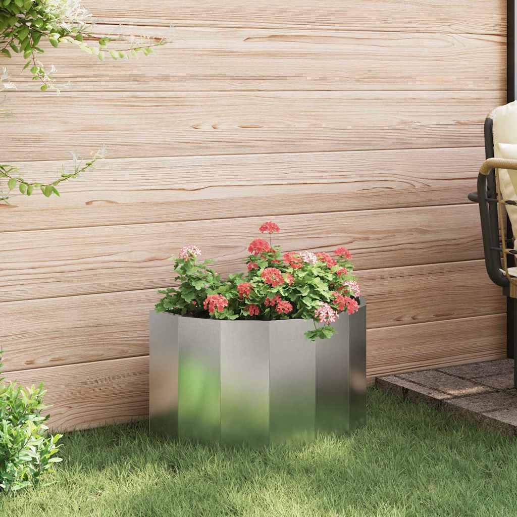 vidaXL Donica Srebrny 60 x 30 x 35 cm Stal nierdzewna