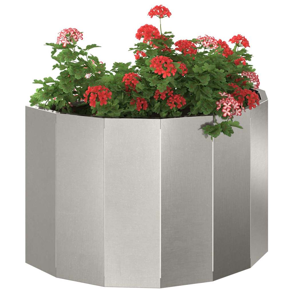 vidaXL Donica Srebrny 60 x 30 x 35 cm Stal nierdzewna