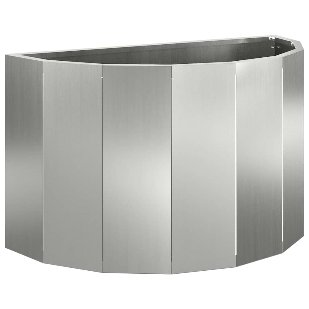 vidaXL Donica Srebrny 60 x 30 x 35 cm Stal Galwanizowana