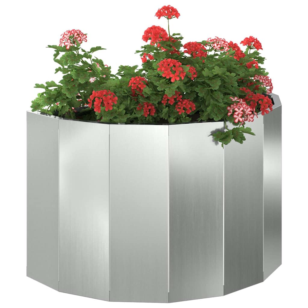 vidaXL Donica Srebrny 60 x 30 x 35 cm Stal Galwanizowana