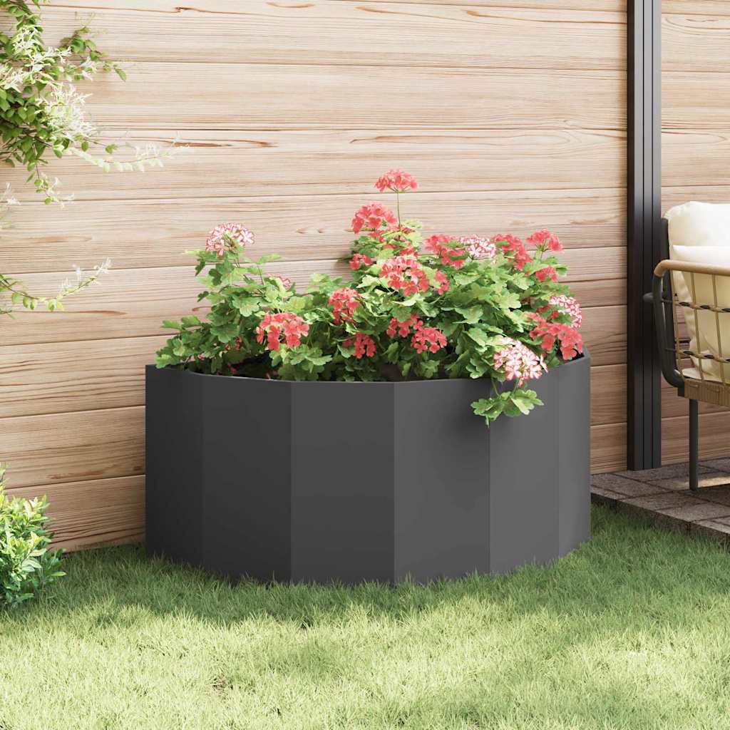 vidaXL Donica Czarny 120 x 60 x 50 cm Stal