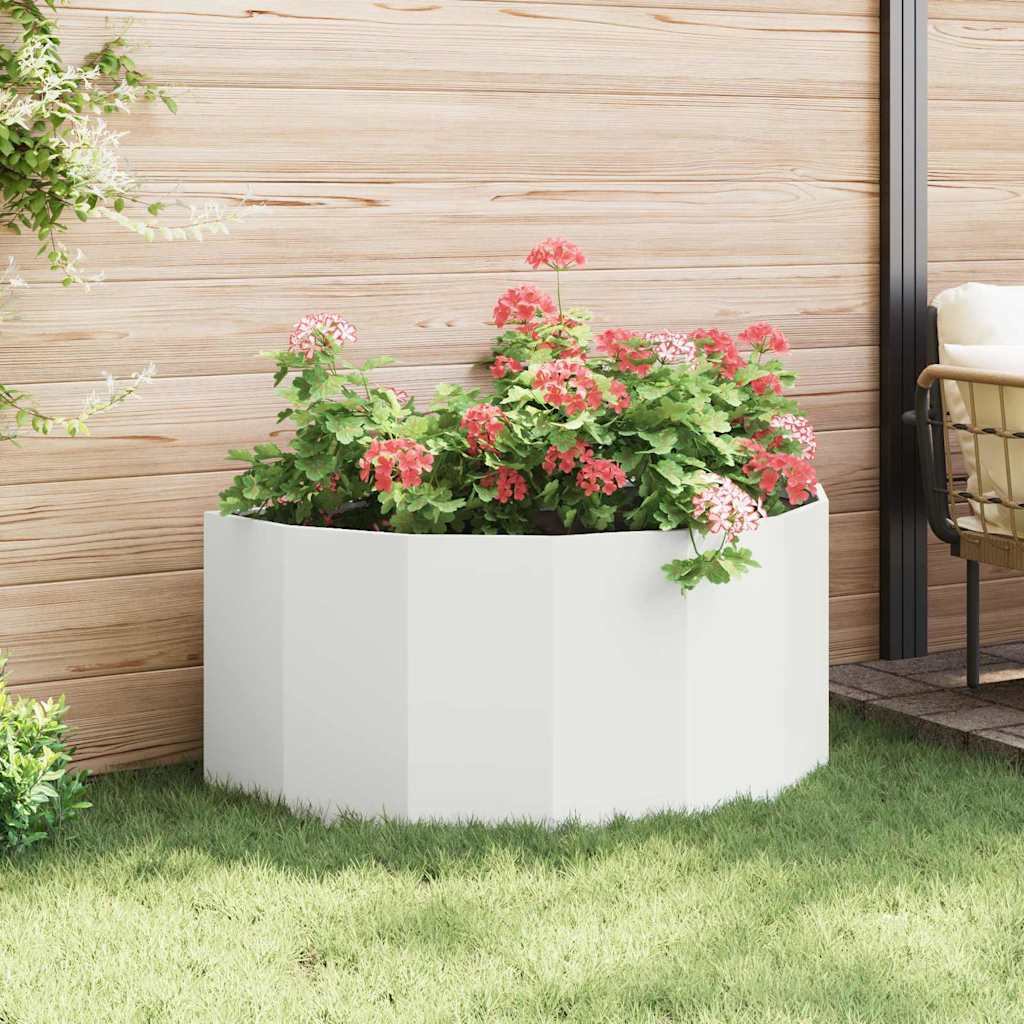 vidaXL Donica Biały 120 x 60 x 50 cm Stal