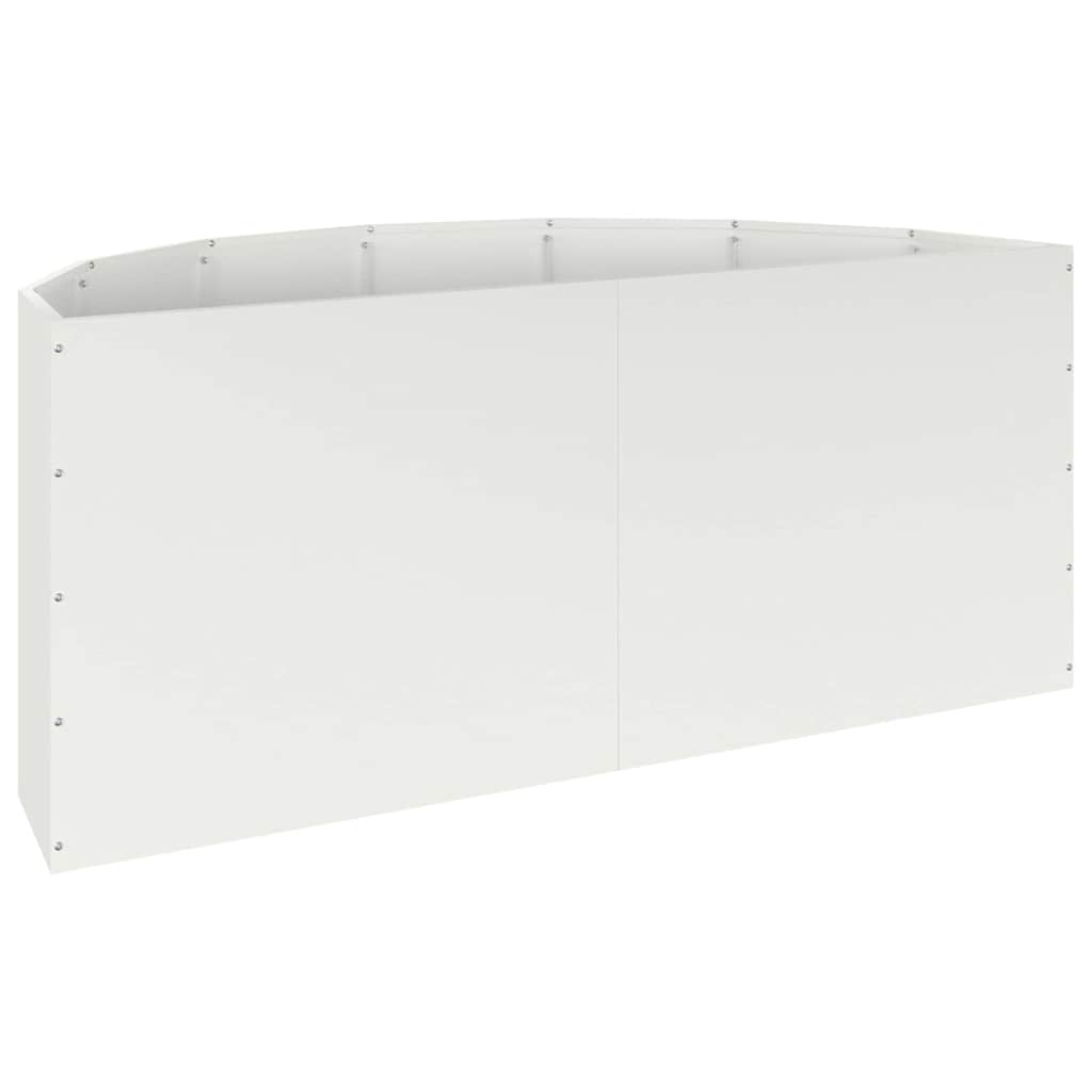vidaXL Donica Biały 120 x 60 x 50 cm Stal