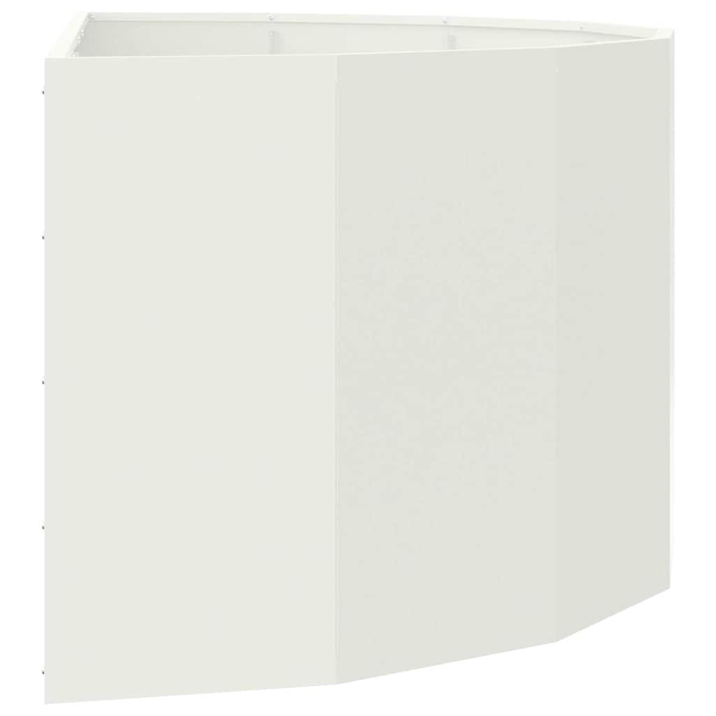 vidaXL Donica Biały 120 x 60 x 50 cm Stal