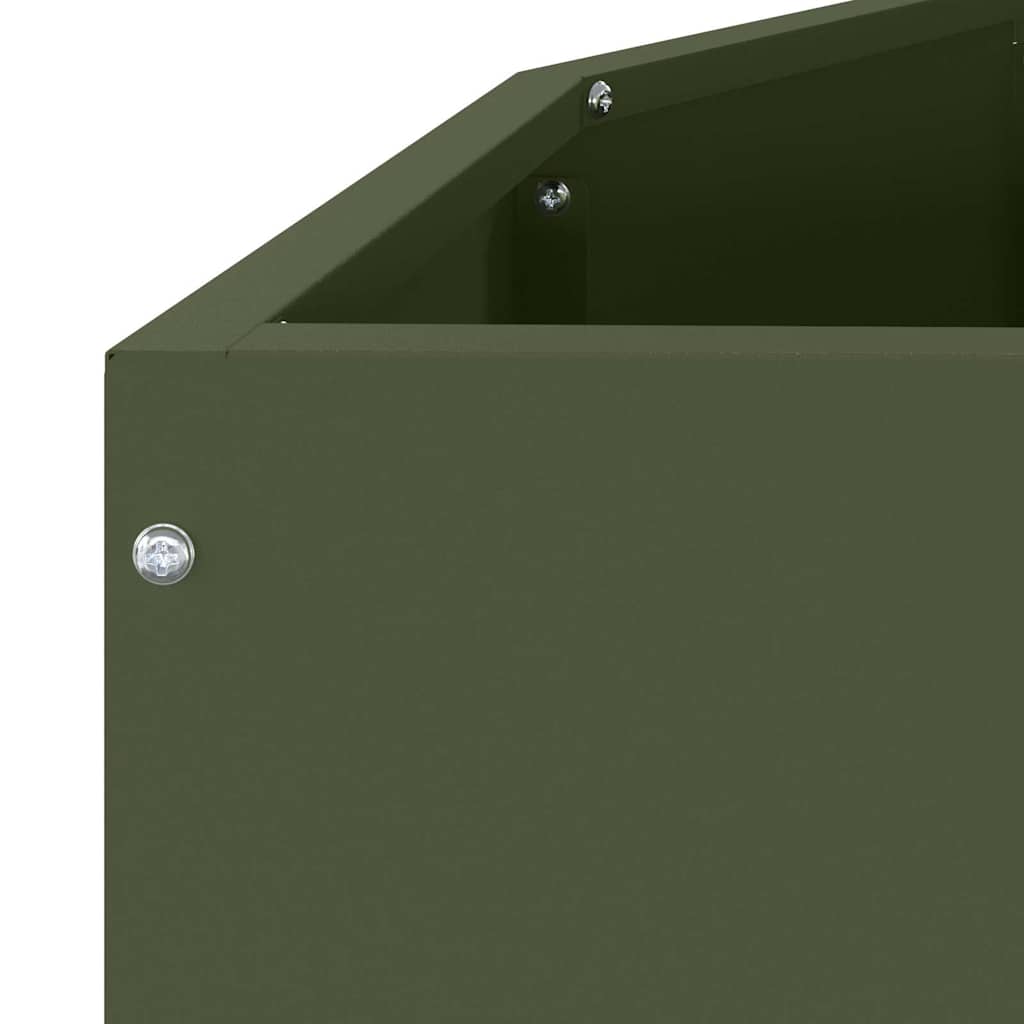 vidaXL Donica Zielony oliwkowy 120 x 60 x 50 cm Stal