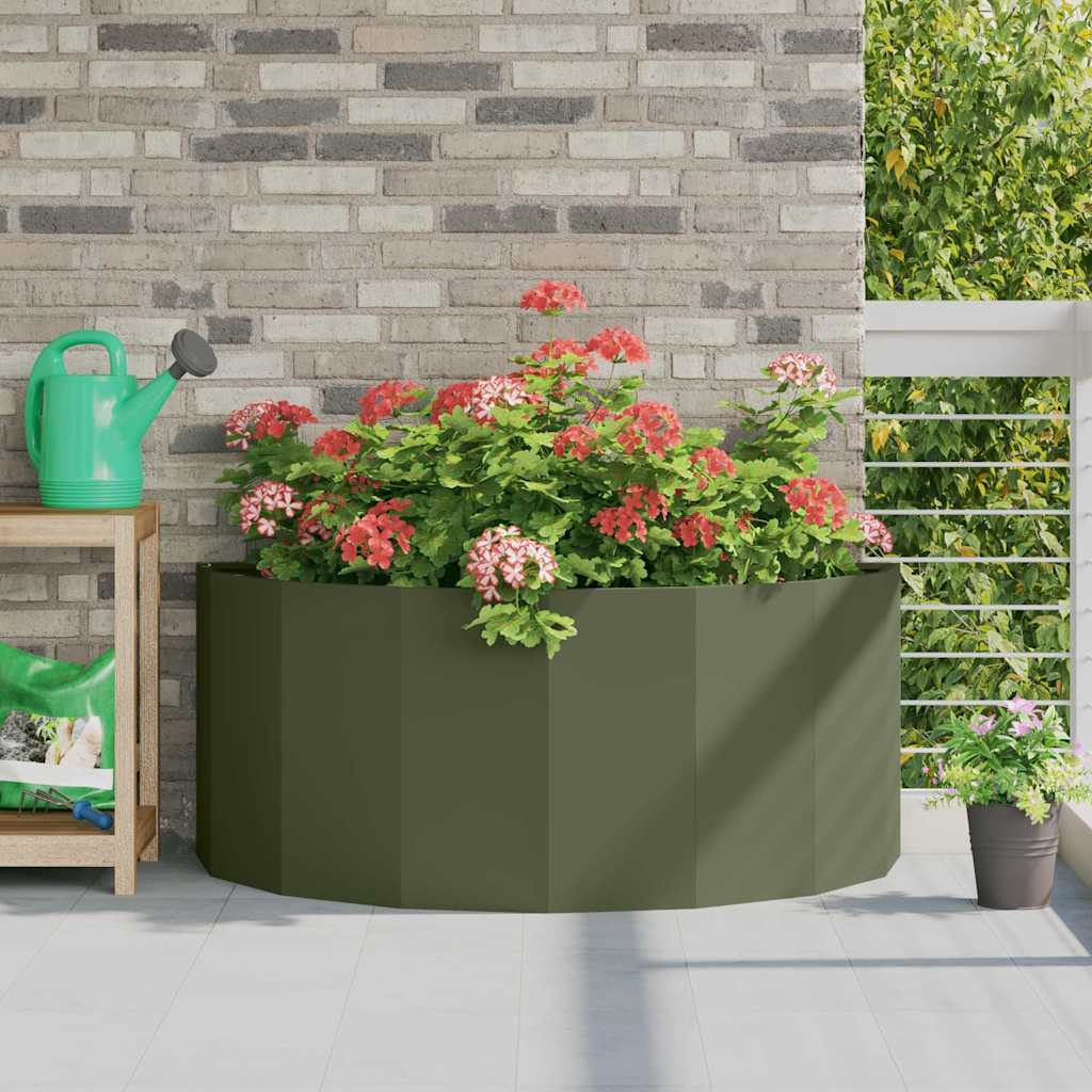 vidaXL Donica Zielony oliwkowy 120 x 60 x 50 cm Stal