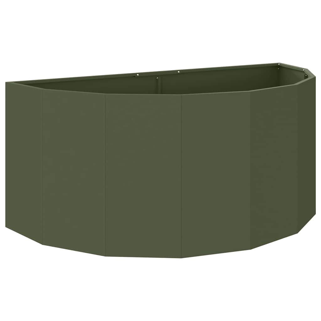 vidaXL Donica Zielony oliwkowy 120 x 60 x 50 cm Stal