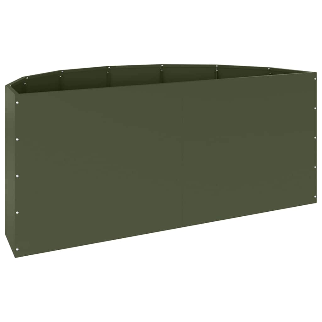 vidaXL Donica Zielony oliwkowy 120 x 60 x 50 cm Stal