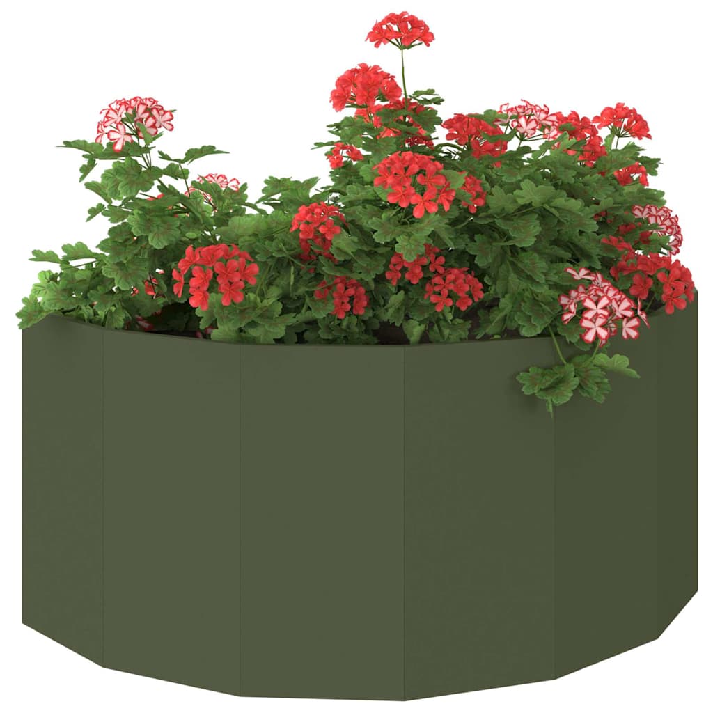 vidaXL Donica Zielony oliwkowy 120 x 60 x 50 cm Stal