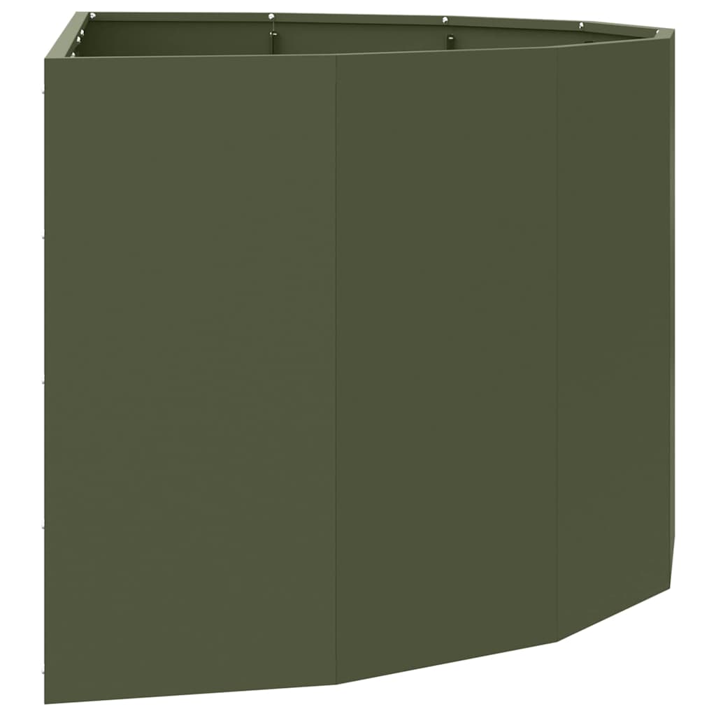vidaXL Donica Zielony oliwkowy 120 x 60 x 50 cm Stal