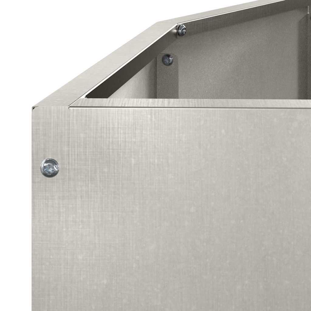 vidaXL Donica Srebrny 120 x 60 x 50 cm Stal nierdzewna
