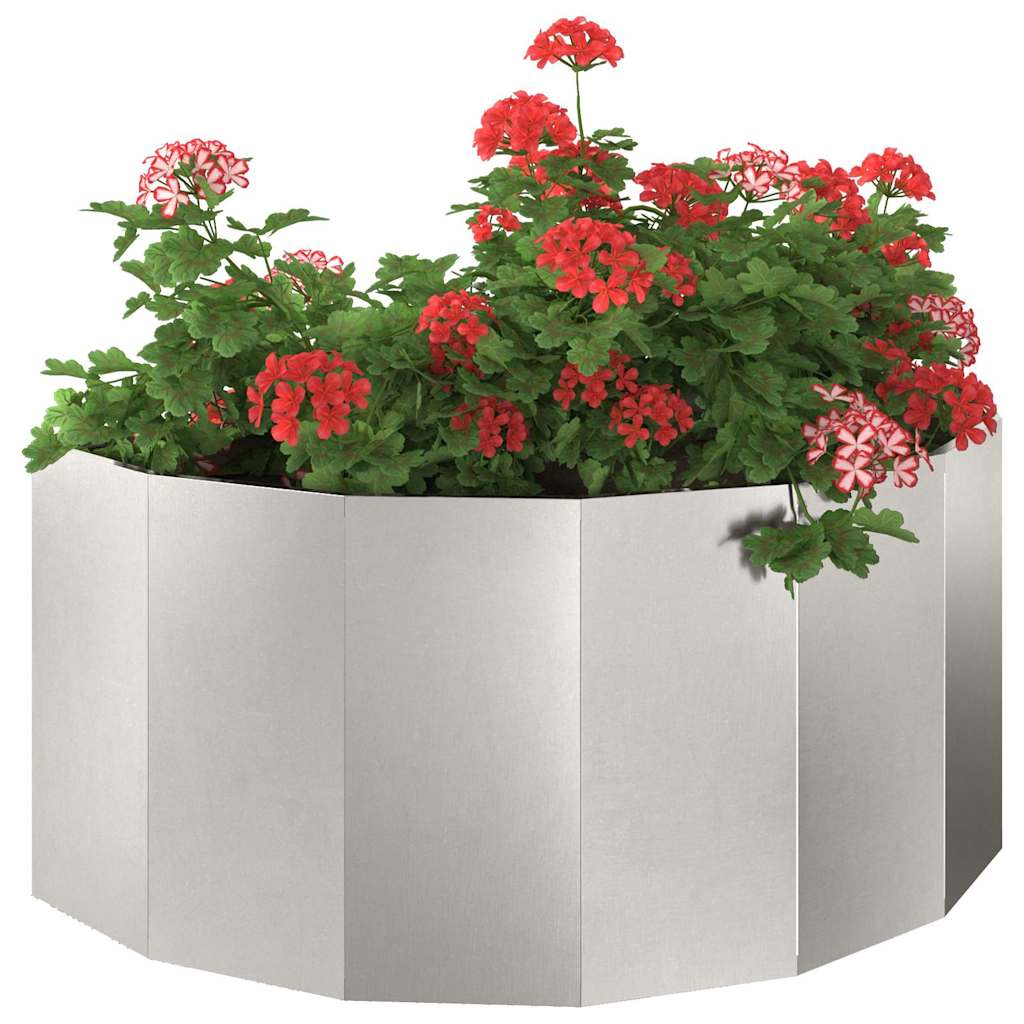 vidaXL Donica Srebrny 120 x 60 x 50 cm Stal nierdzewna