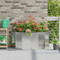 vidaXL Donica Srebrny 120 x 60 x 50 cm Stal Galwanizowana