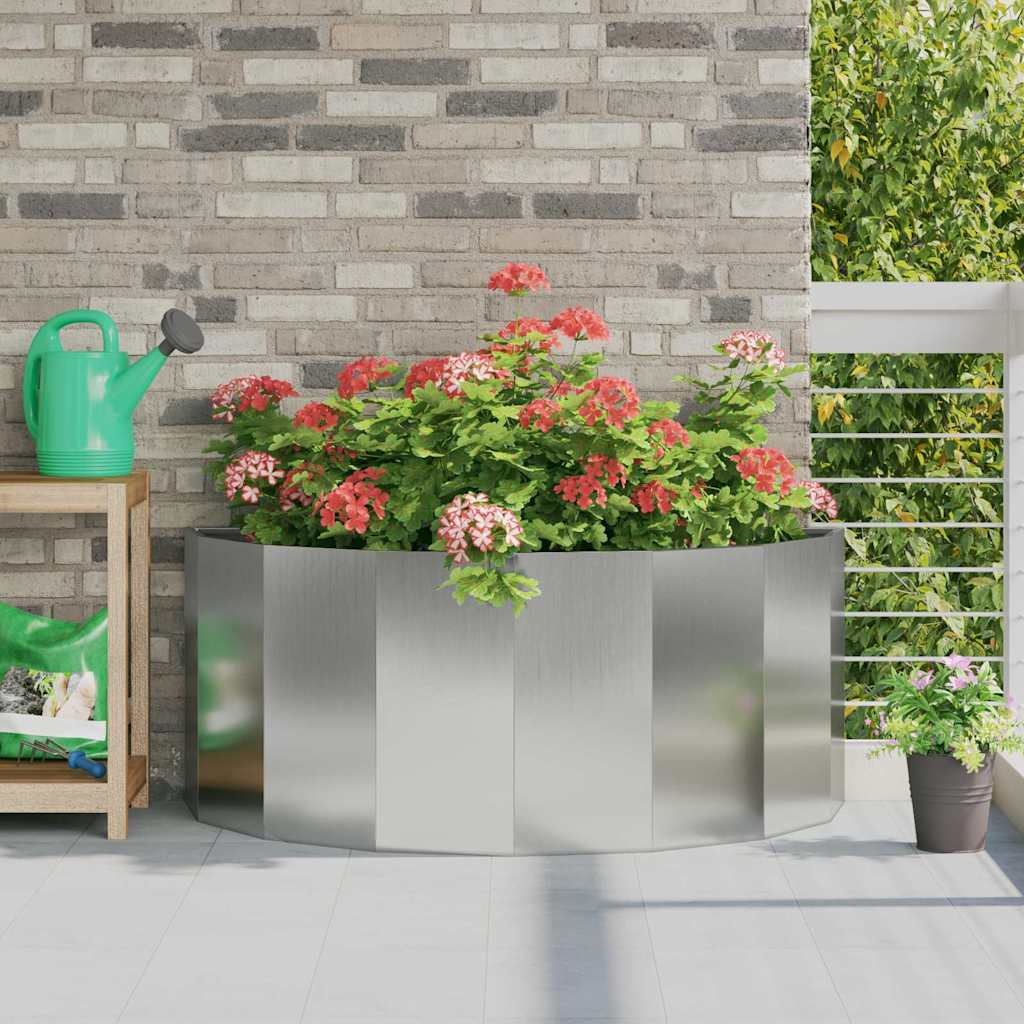 vidaXL Donica Srebrny 120 x 60 x 50 cm Stal Galwanizowana