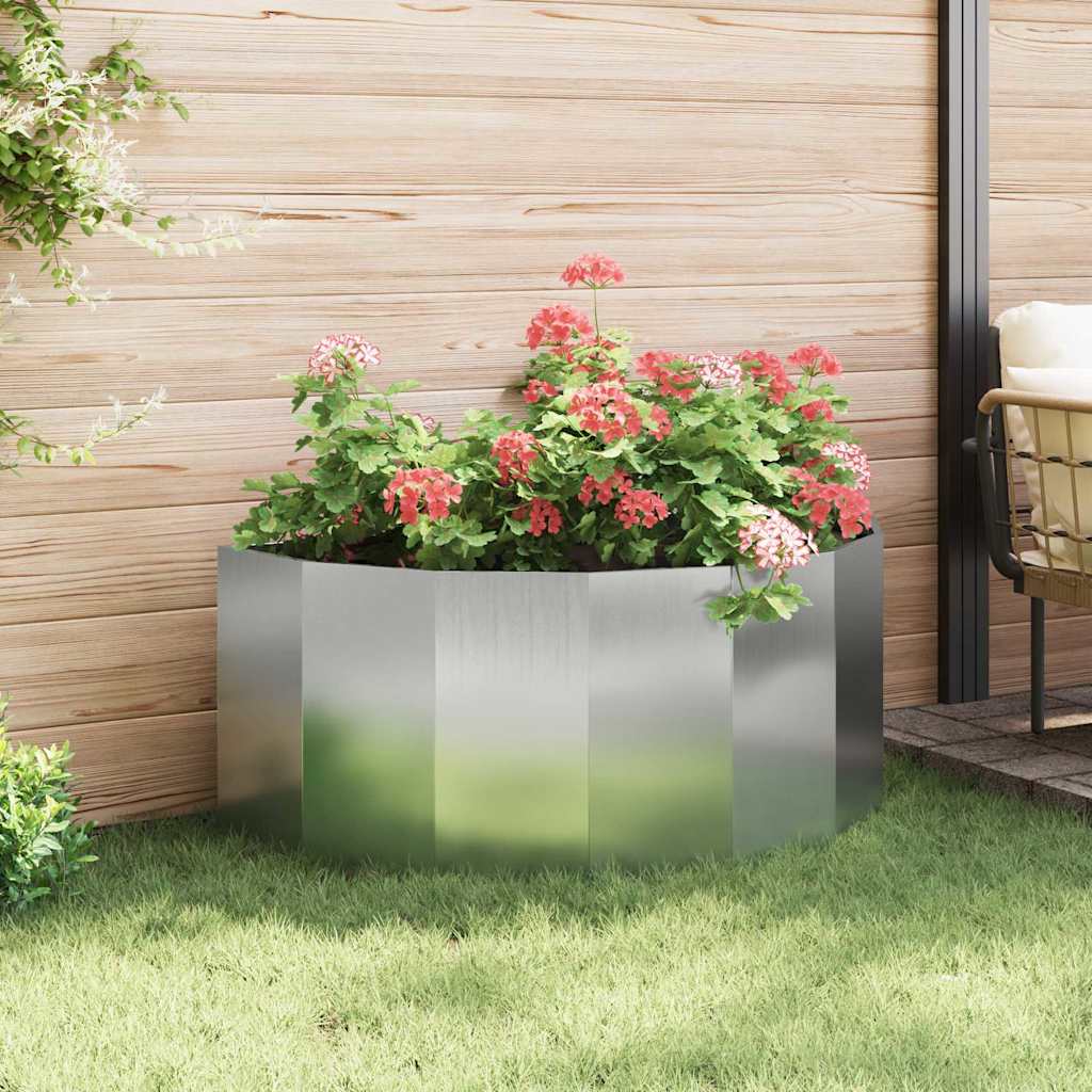 vidaXL Donica Srebrny 120 x 60 x 50 cm Stal Galwanizowana