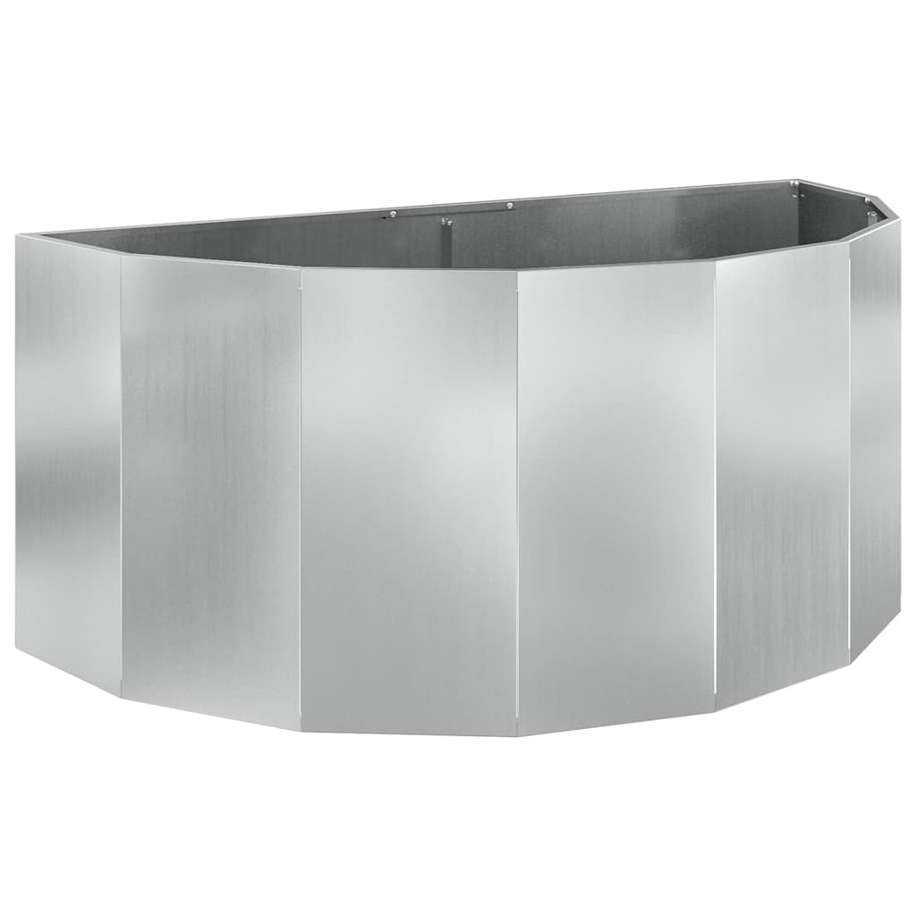 vidaXL Donica Srebrny 120 x 60 x 50 cm Stal Galwanizowana