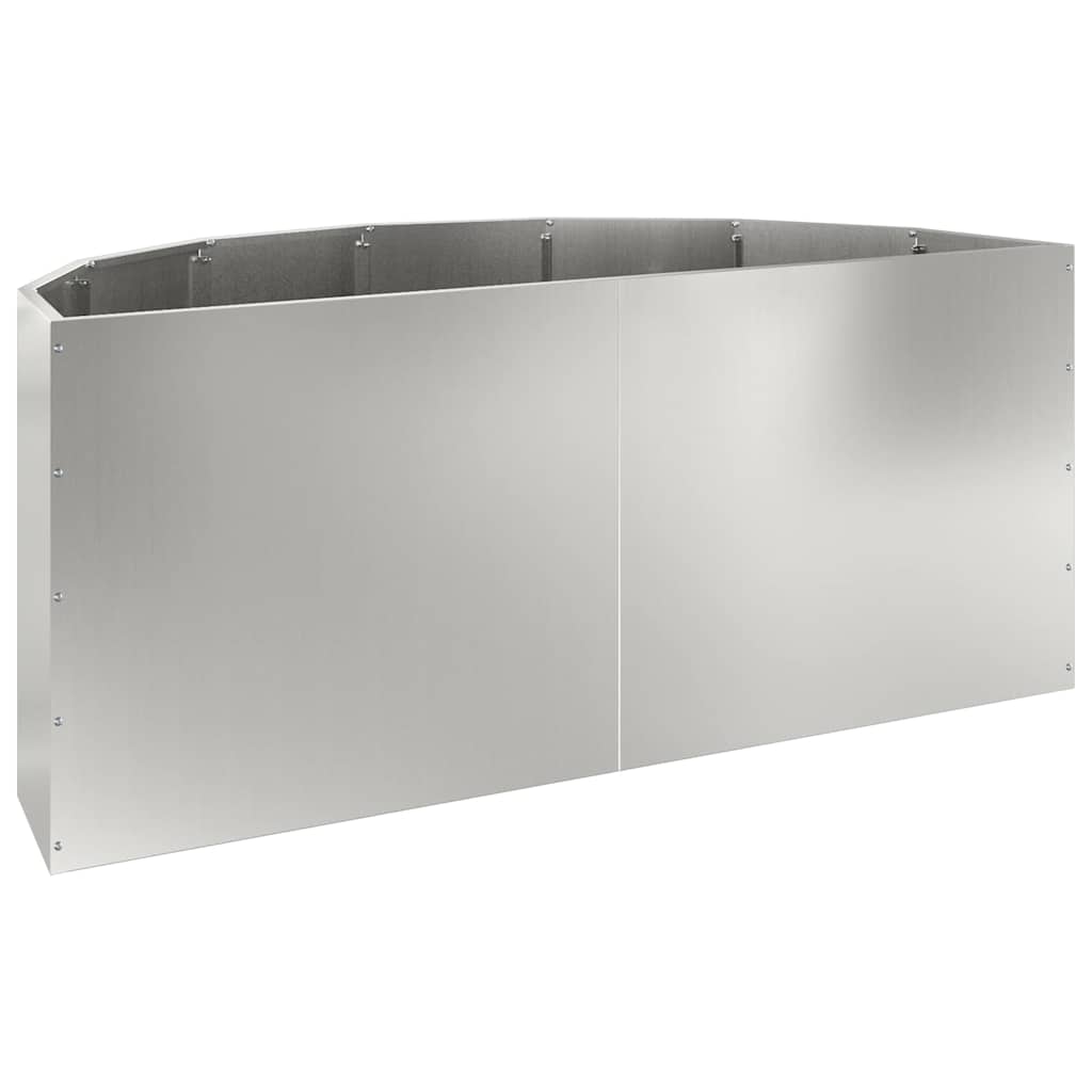 vidaXL Donica Srebrny 120 x 60 x 50 cm Stal Galwanizowana