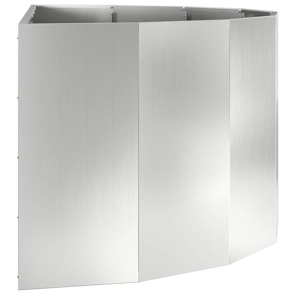 vidaXL Donica Srebrny 120 x 60 x 50 cm Stal Galwanizowana