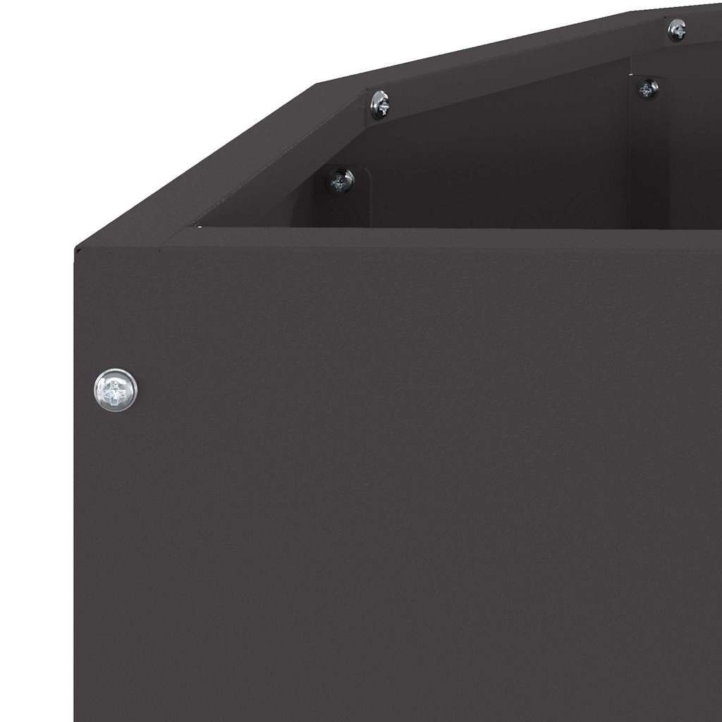 vidaXL Donica Czarny 90 x 45 x 50 cm Stal
