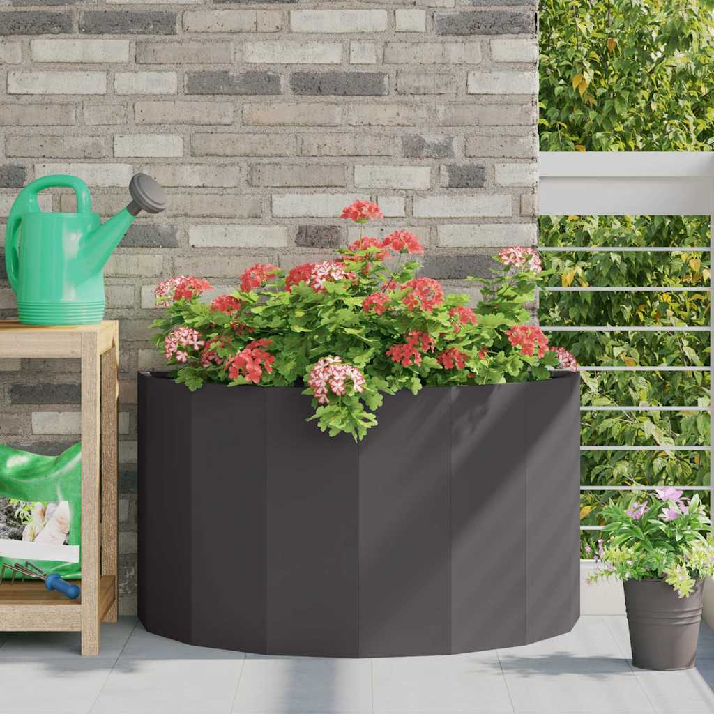 vidaXL Donica Czarny 90 x 45 x 50 cm Stal