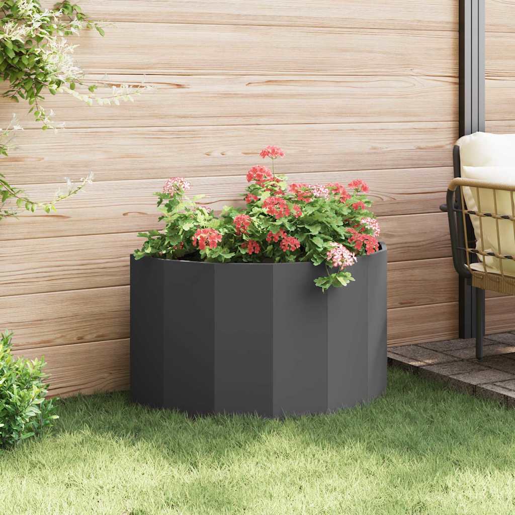 vidaXL Donica Czarny 90 x 45 x 50 cm Stal