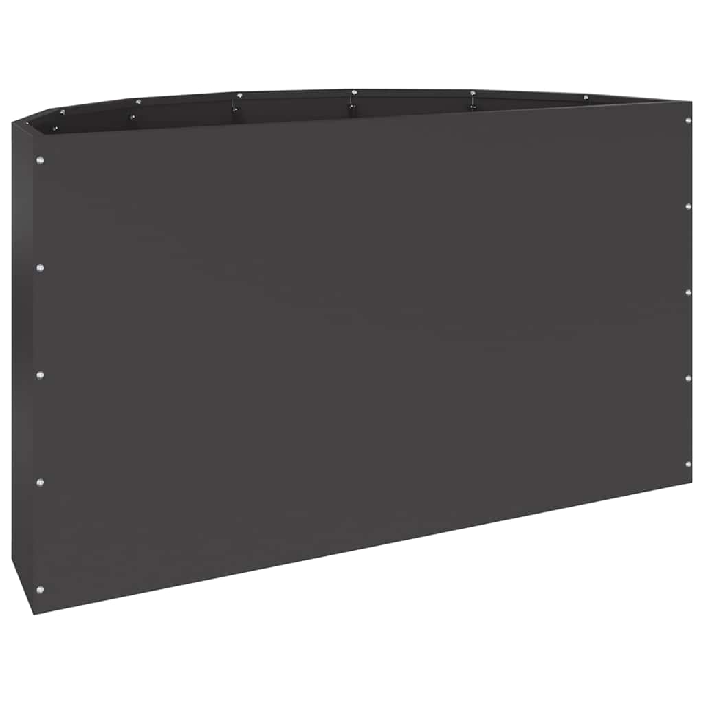 vidaXL Donica Czarny 90 x 45 x 50 cm Stal