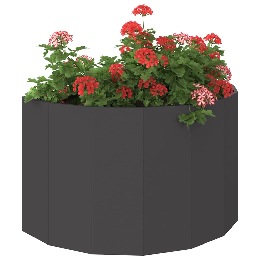 vidaXL Donica Czarny 90 x 45 x 50 cm Stal