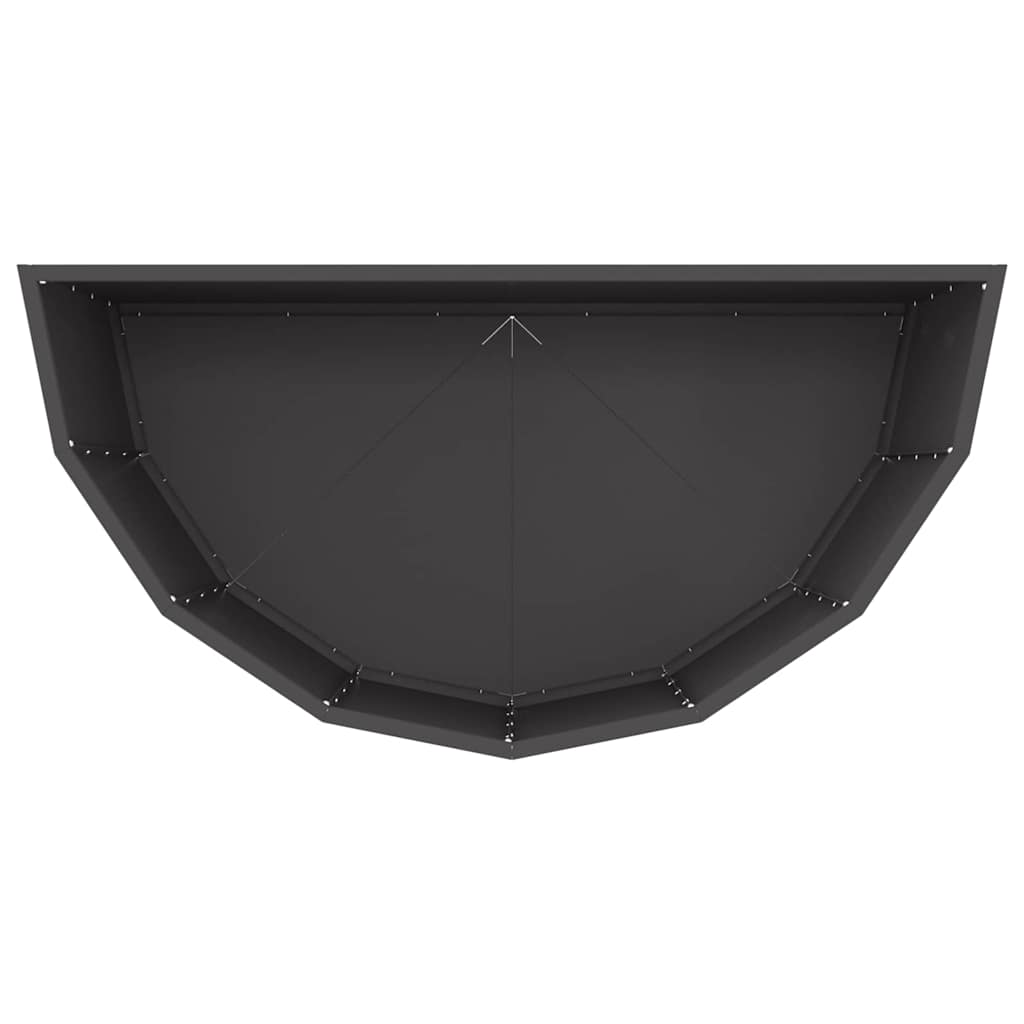 vidaXL Donica Czarny 90 x 45 x 50 cm Stal