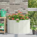 vidaXL Donica Biały 90 x 45 x 50 cm Stal