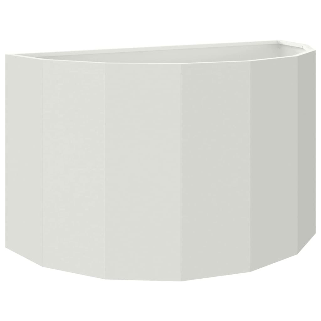 vidaXL Donica Biały 90 x 45 x 50 cm Stal