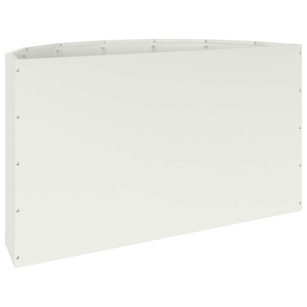 vidaXL Donica Biały 90 x 45 x 50 cm Stal
