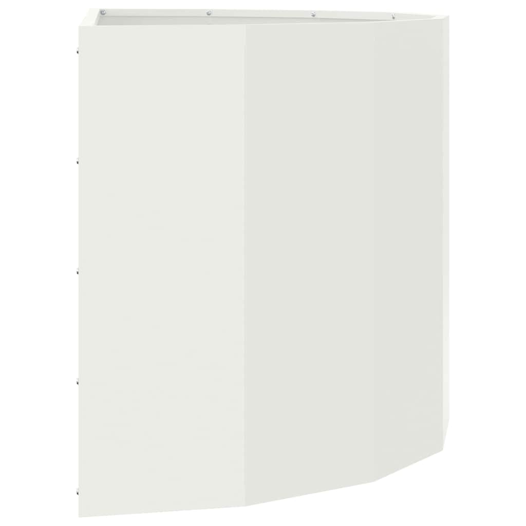 vidaXL Donica Biały 90 x 45 x 50 cm Stal