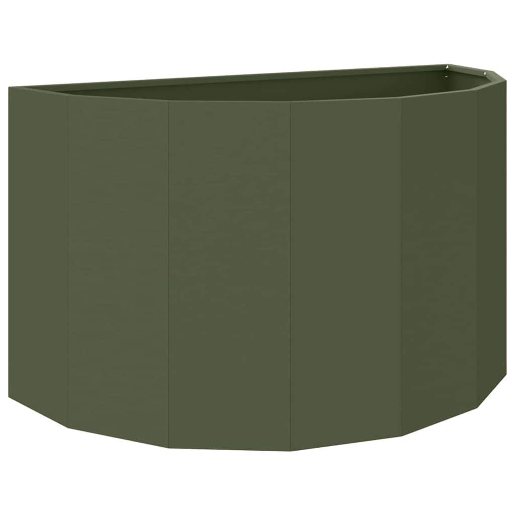 vidaXL Donica Zielony oliwkowy 90 x 45 x 50 cm Stal
