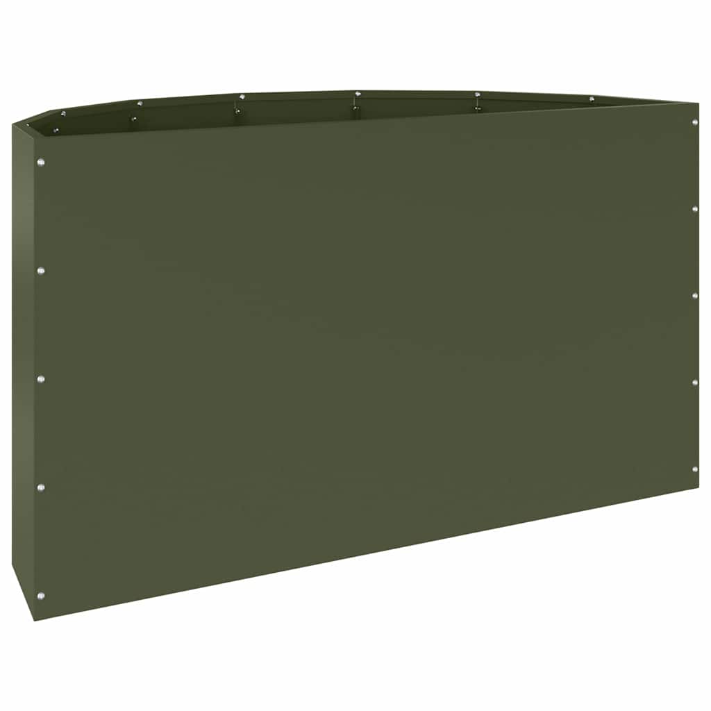 vidaXL Donica Zielony oliwkowy 90 x 45 x 50 cm Stal