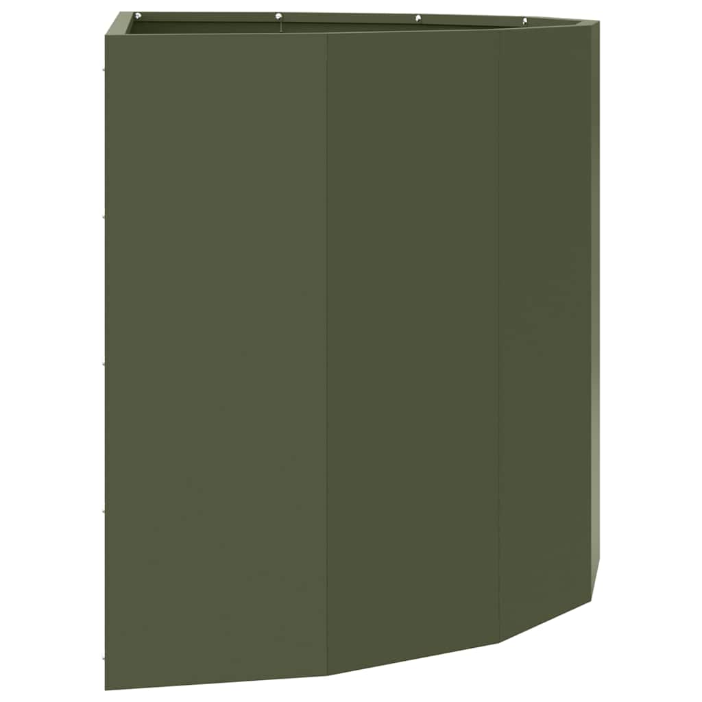 vidaXL Donica Zielony oliwkowy 90 x 45 x 50 cm Stal