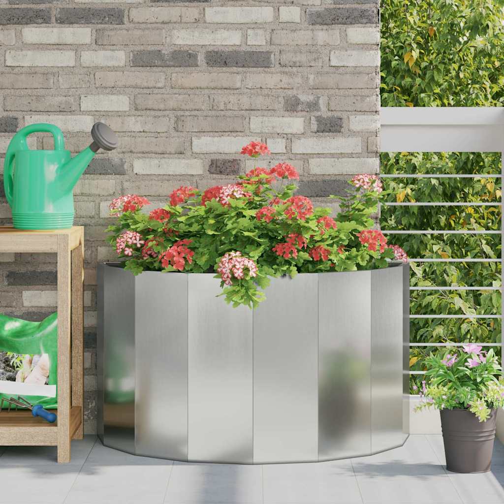 vidaXL Donica Srebrny 90 x 45 x 50 cm Stal Galwanizowana