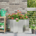 vidaXL Donica Srebrny 90 x 45 x 50 cm Stal Galwanizowana