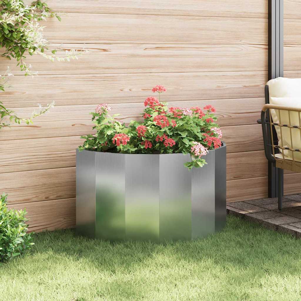 vidaXL Donica Srebrny 90 x 45 x 50 cm Stal Galwanizowana