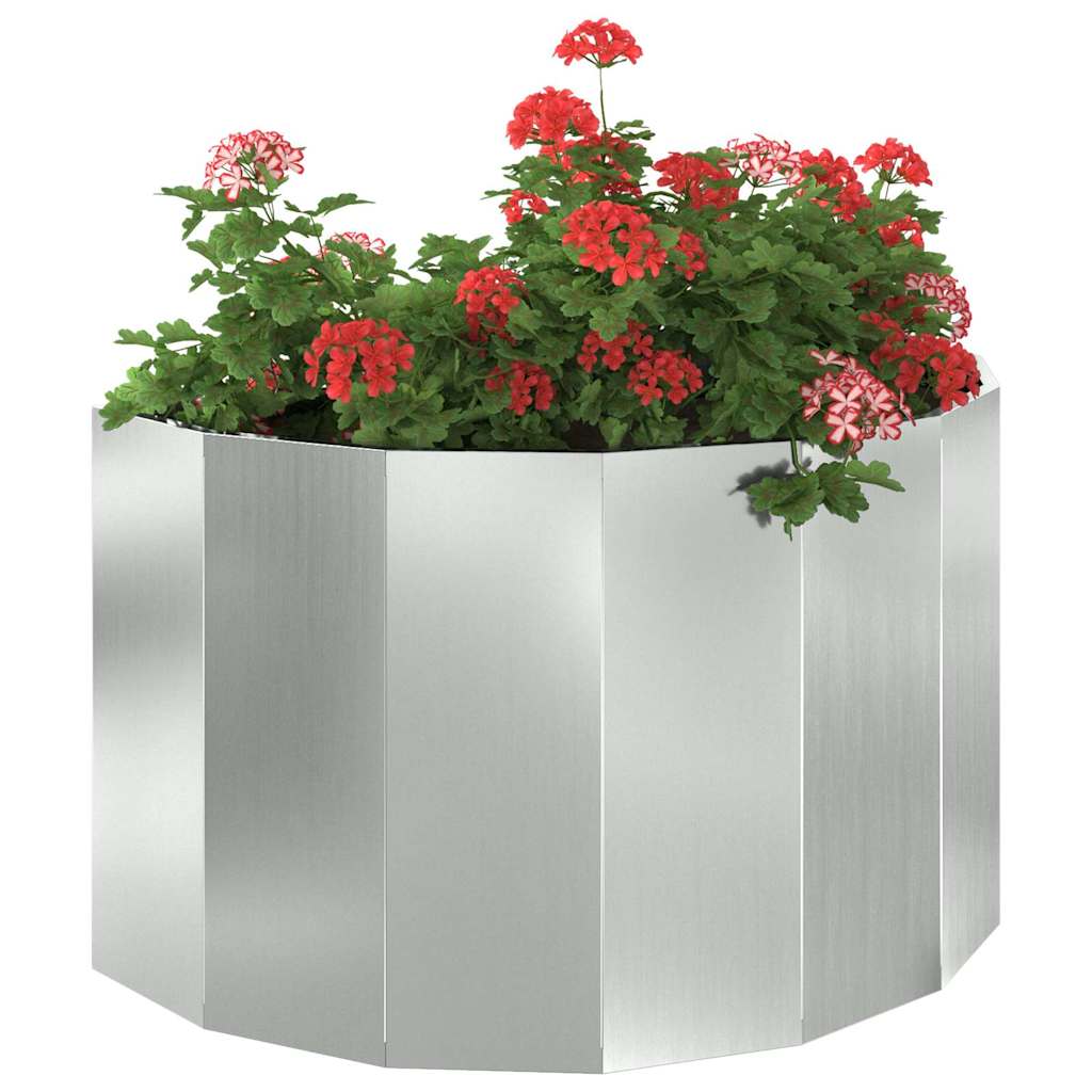 vidaXL Donica Srebrny 90 x 45 x 50 cm Stal Galwanizowana